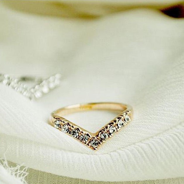 OILA cincin berlian simpel retro diamond ring (2J2) jci045-4