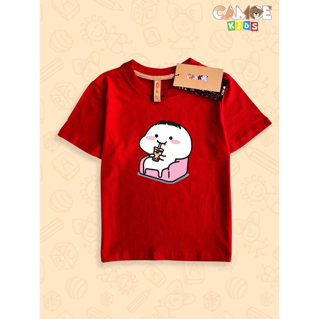 baju kaos anak kids premium si pentol minum boba lucu