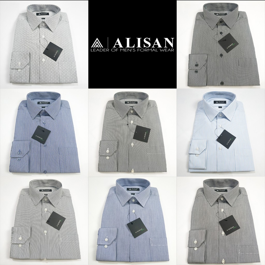 Kemeja ALISAN Corak Regular Lengan Panjang ( Size 16 / XL )