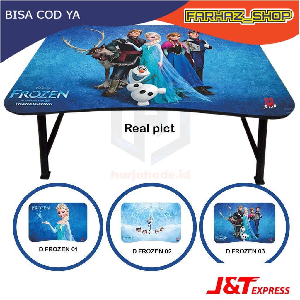 MEJA BELAJAR LIPAT KARAKTER FROZEN ANAK KEREN