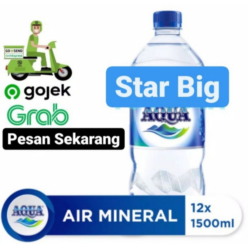 

Minuman Botol Aqua Air Mineral 1500 Ml 1 Dus Isi 12 Botol