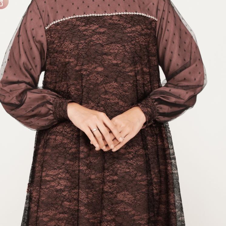 GBG.8562 ‑ GAMIS PESTA JUMBO BRUKAT DRESS TILE DOT NAILA JENAIRA DRESS BUSUI FRIENDLY JUMBODRESS JUM