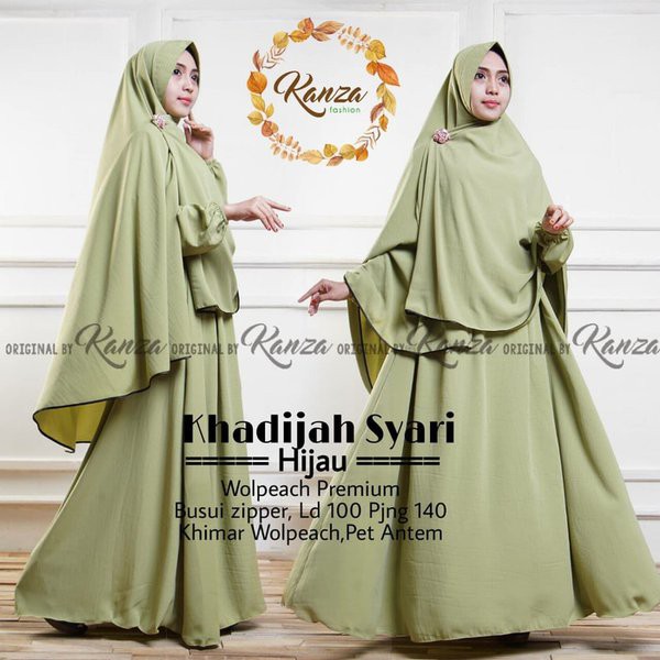 Khadijah Syari Free Hijab / Gamis Syari / WickyCollection