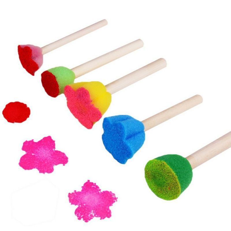 

Paint stamp kuas spon brush mainan anak edukasi menggambar melukis