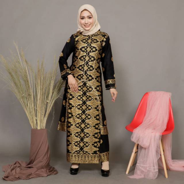 SETELAN TUNIK ADELIA SONGKET BATIK JUPRI BATIK COUPLE(ADA UNTUK SERAGAM KELUARGA CHAT ADMIN YA