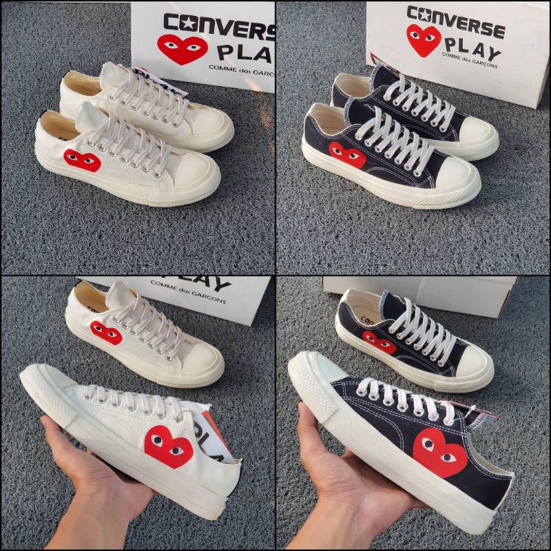 Sepatu Converse 70s Play Cdg Black White Made In Vietnam