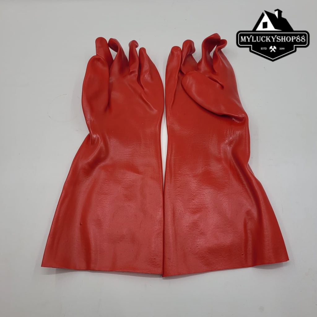 Hunter Sarung Tangan PVC 16&quot; Chemical Gloves Anti Heat Acid Tahan Panas Asam