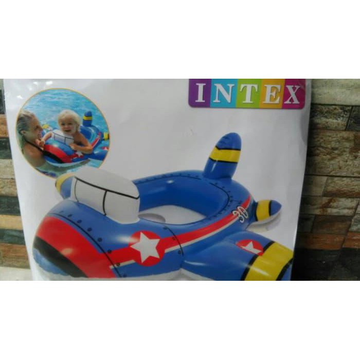 Intex Pesawat Biru. Ban Pelampung Renang Anak