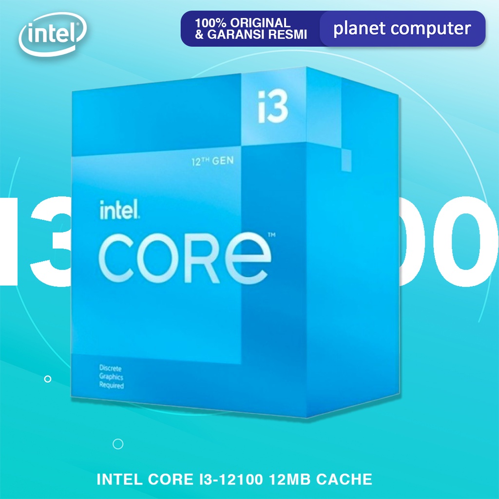 PROCESSOR INTEL CORE I3 12100 3.30 GHz BOX SOCKET 1700 GARANSI RESMI