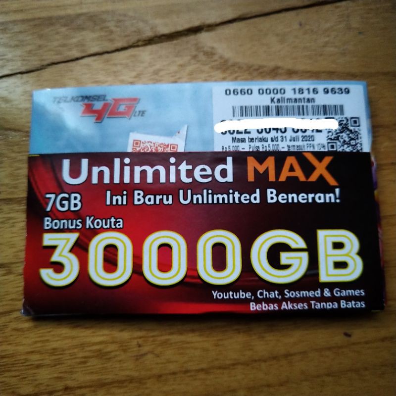 Telkomsel Kartu Perdana Unlimited Max Semua Aplikasi ...