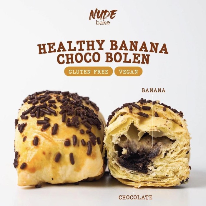 

Low Cal Healthy Bolen Pisang Coklat Keju |Gluten Free Vegan isi 5 pcs - Vegan, Pisang Coklat