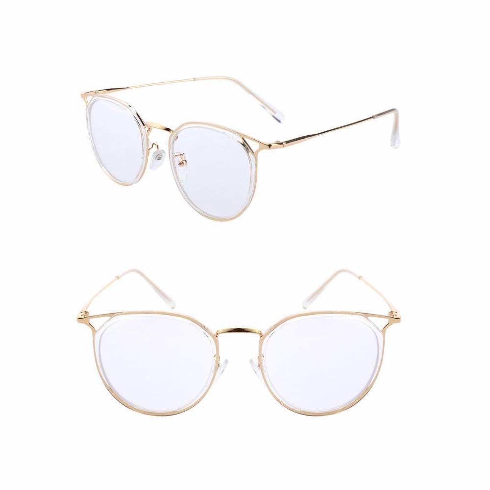 Kacamata Blue Ray [ Gold ] Fashion Wanita - Design Korea - HM635