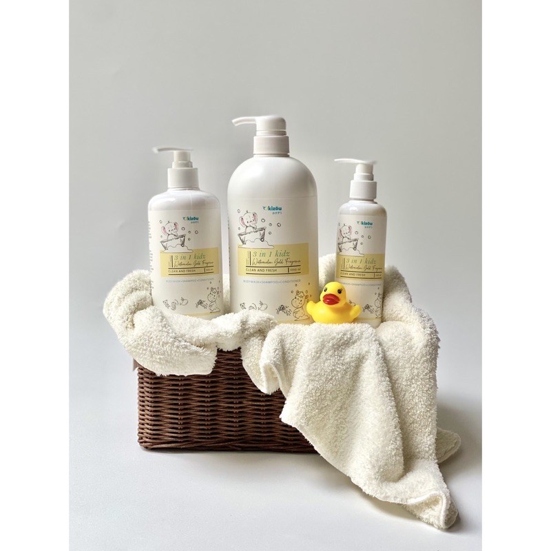 Shampoo 3 in 1 Anak OKIZOU - Shampoo Conditioner Body Wash 500 ml