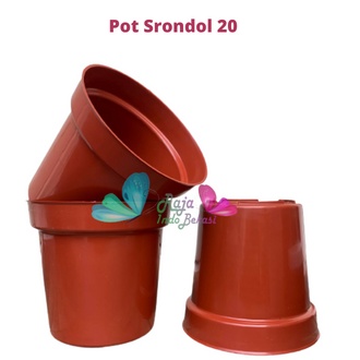 Pot bunga Murah /Pot Tanaman / Pot Plastik Merah Bata uk 8,10,12,15,17,17A &amp; 20 cm Pot Bunga Pot Tanaman Termurah Bahan Bagus Pot Bunga Besar Plastik Putih Hias Pot Bunga Coklat Bata  Besar 15 Aestetic