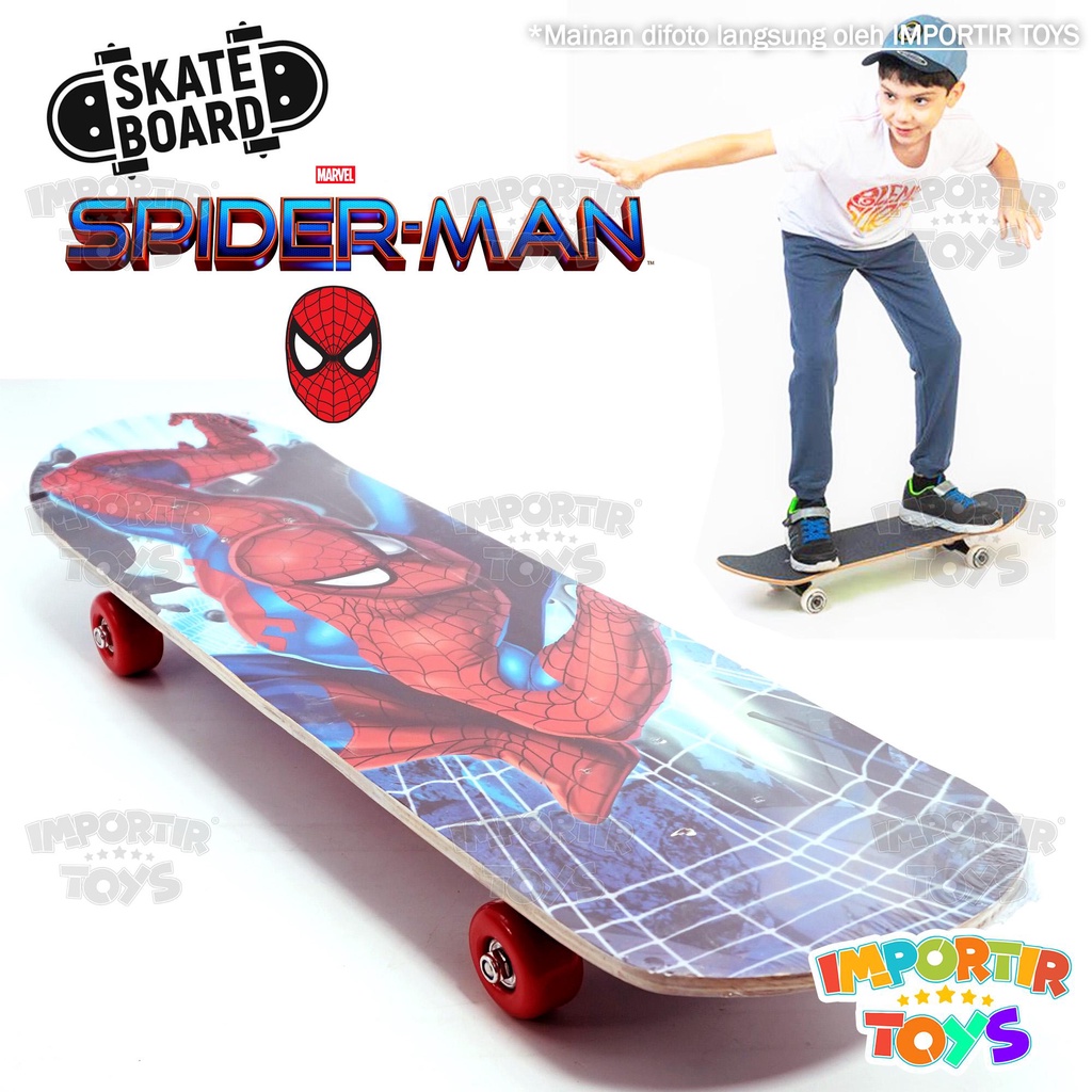 Skateboard Kayu Panjang 80 cm Wooden Scooter Mainan Anak Cowok Boy