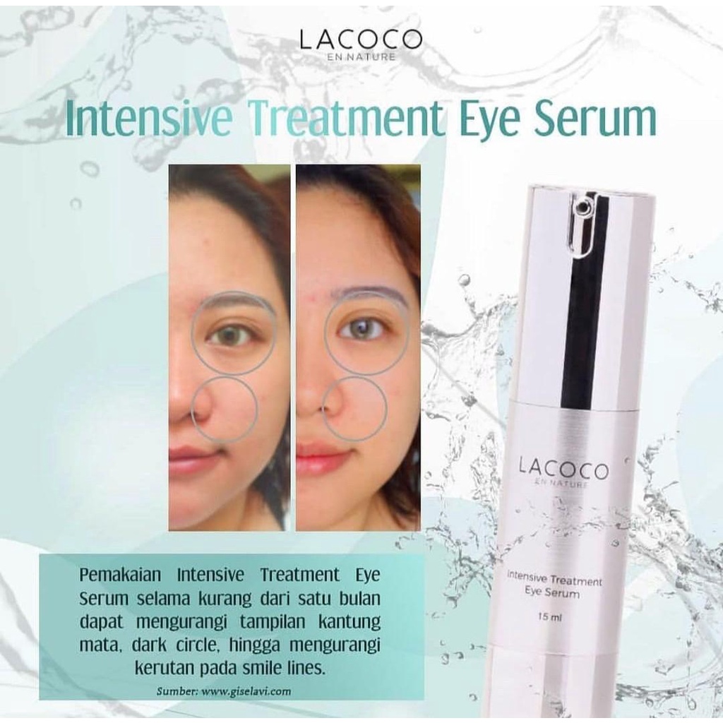 [PROMO SPESIAL] BPOM LACOCO INTENSIVE TREATMENT EYE SERUM 15ml - KRIM CREAM MATA - SERUM MATA PANDA 100% ORIGINAL