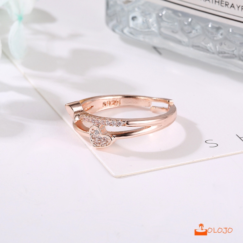 OLOJO Versi Korea Dari Cincin Jantung Cincin Baru Cincin Disesuaikan Hidup