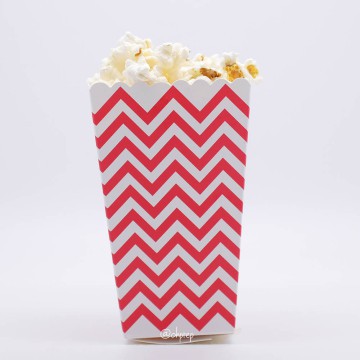 

Popcorn Box - Chevron Red