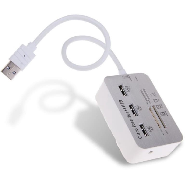 USB HUB 3.0 3 PORT DAN CARD READER 4 SLOT COMBO ALUMINIUM HIGH QUALITY