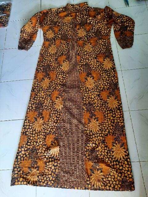 Ms Gamis Batik Sriwedari|manggar|padi Macam Mt Maxi Jumbo Bumil/busui Katun Sogan Allsize Ld104-120