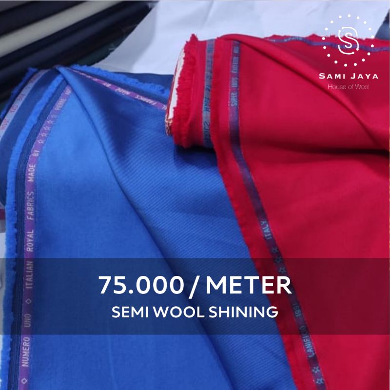 Kain Bahan Jas Wedding LANIFICIO/PETER ANTONIO Semi Wool Shining