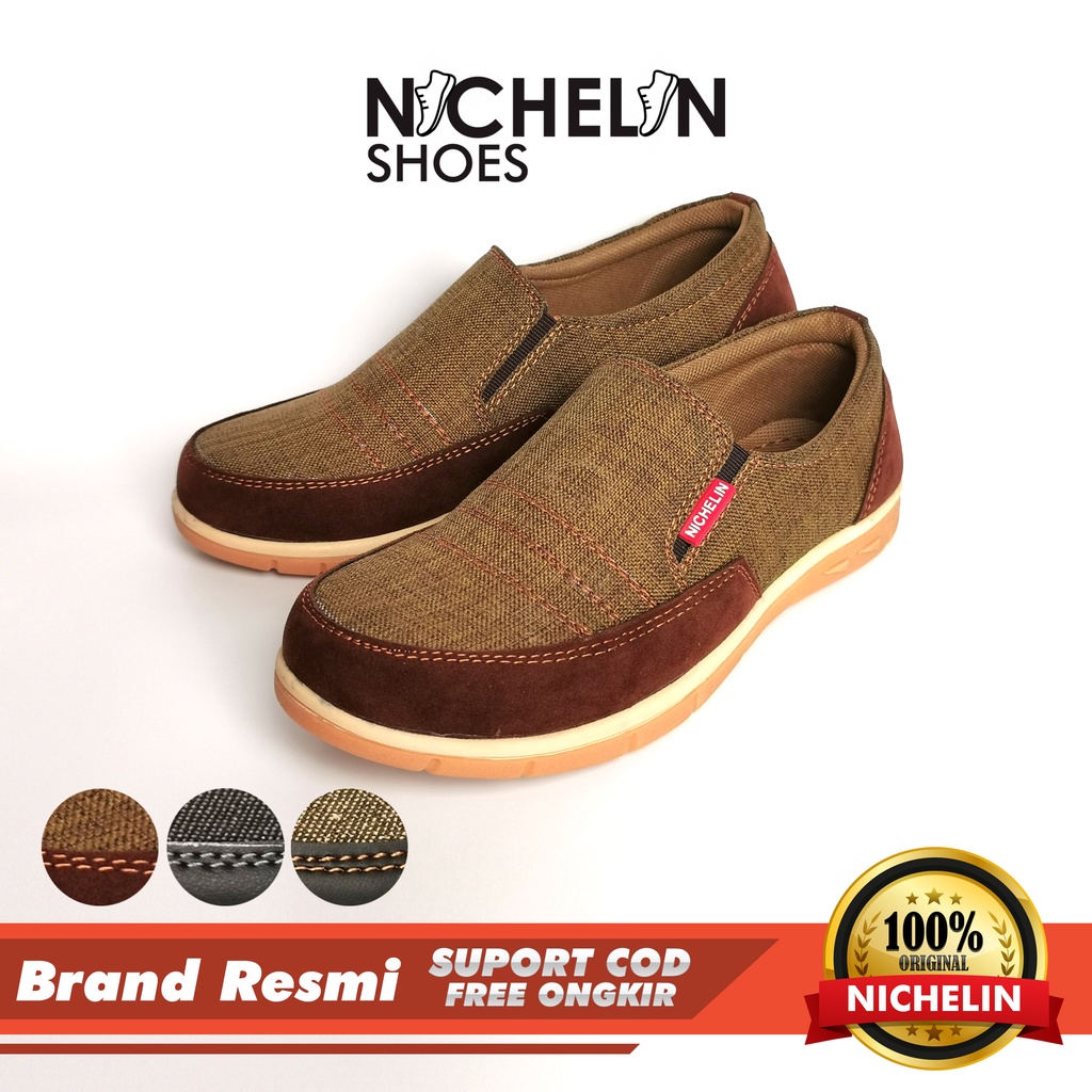 SEPATU NICHELIN PRIA / SEPATU CASUAL PRIA / SEPATU KASUAL FORMAL TERBARU / SEPATU SANTAI ORIGINAL NICHELIN