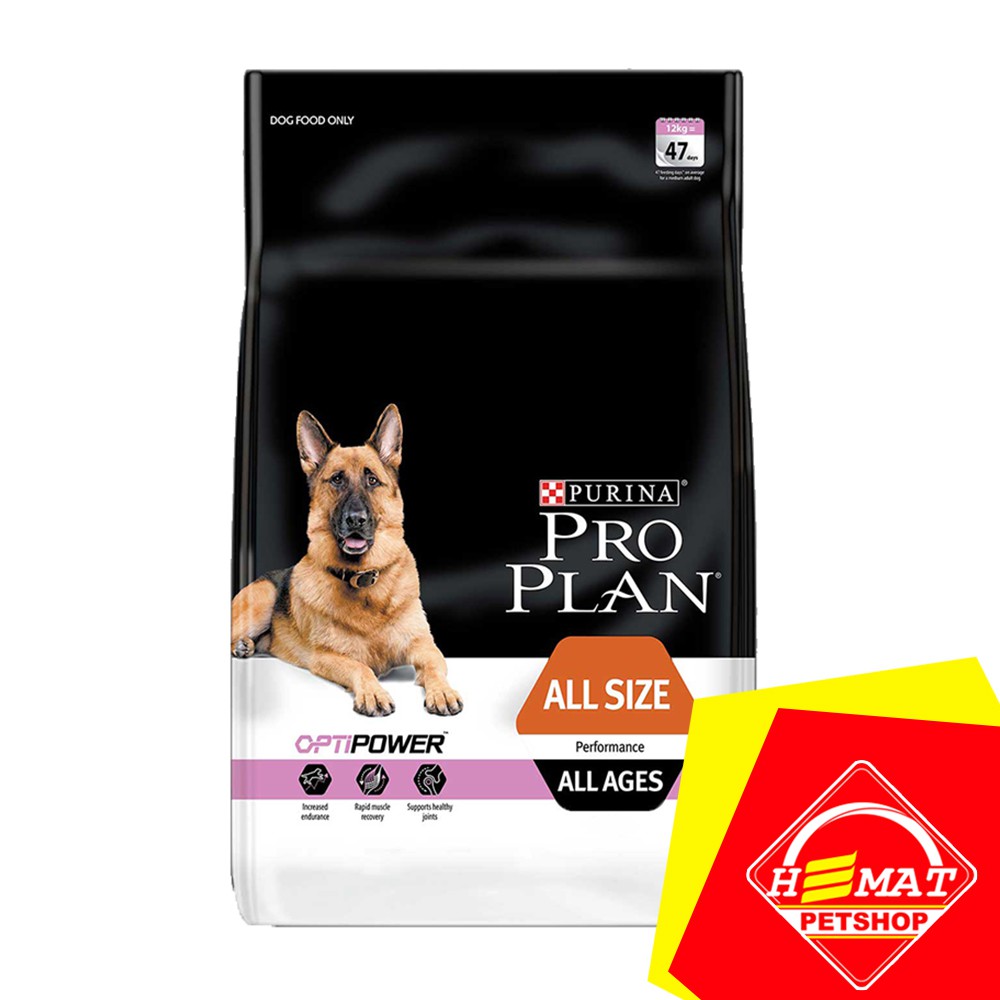 Pro Plan All Size Dog Performance OptiPower 20 Kg / Makanan Anjing Proplan 20Kg