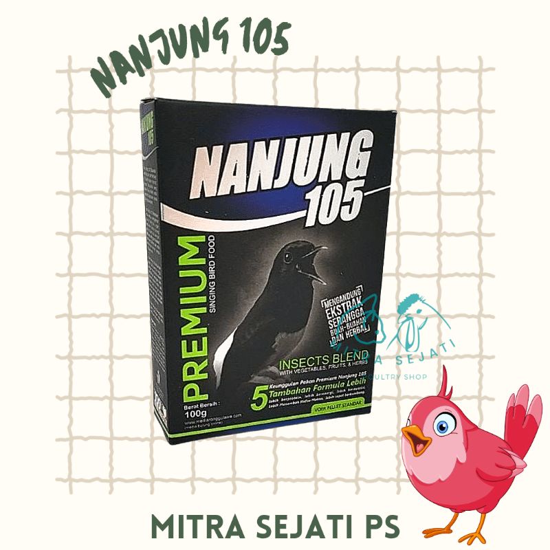 Nanjung 105 Premium Voer Burung 100 gram