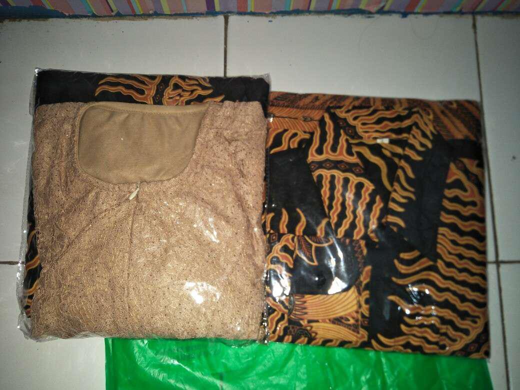 Batik Couple 2595 Brokat Couple Brukat Modern Batik Keluarga Batik Modern - Bs059 Couple Kartika