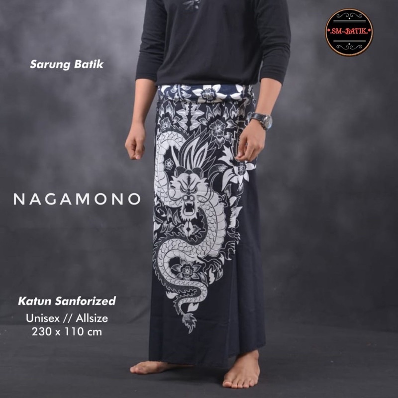 NAGAMONO SARUNG SARONG Batik Cowok Dewasa Pria Motif Batik Lebaran Asli Solo PREMIUM ALL SIZE SM Bat