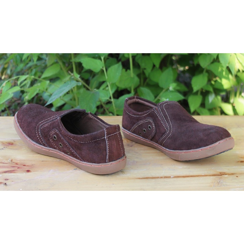 Sepatu Pria Kulit Asli Rasheda 015 Kasual Slip On