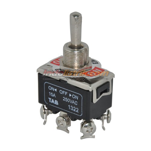 Toggle Switch TAB 1322 6 Kaki On-Off-On