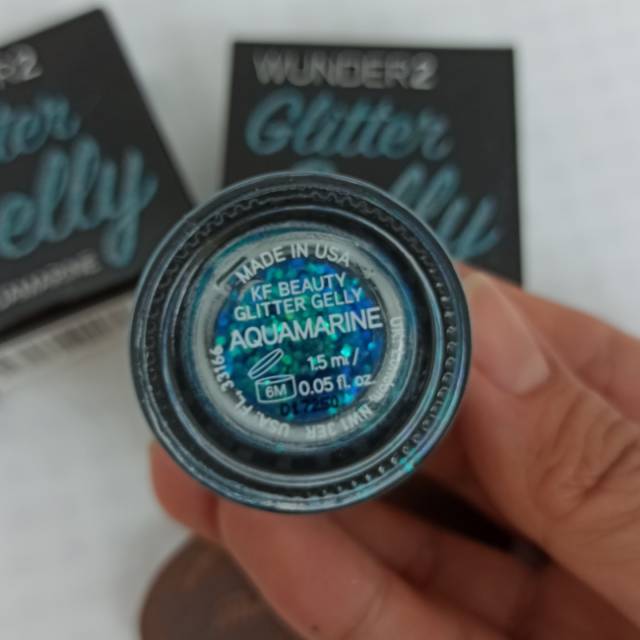 FULL SIZE WUNDER2 GLITTER GELLY warna AQUAMARINE