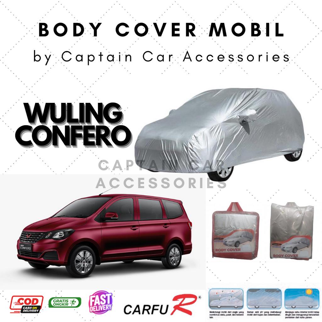 Body Cover Sarung Mobil Wuling Confero Aksesoris Mobil Eksterior Silver Coating
