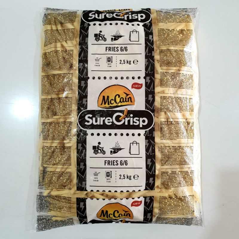 Mc Cain Sure Crisp Shoestring Kentang Rasa Keju 2,5 kg