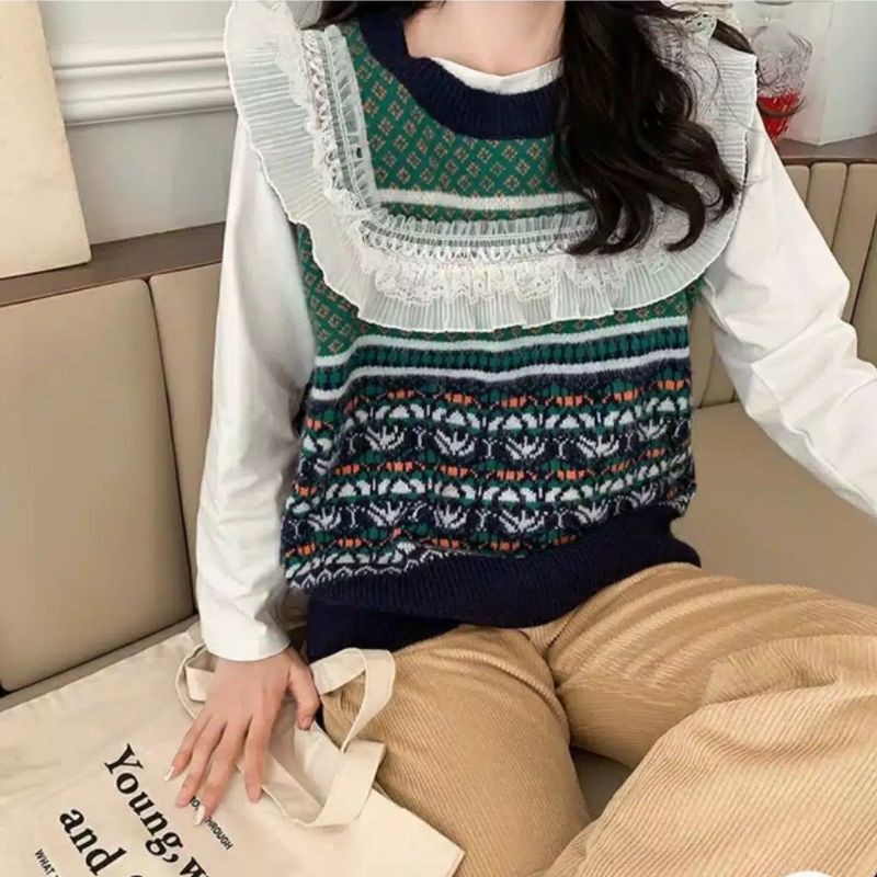 MDLV~72106 KNIT VEST YARA // FASHION IMPORT WOMEN