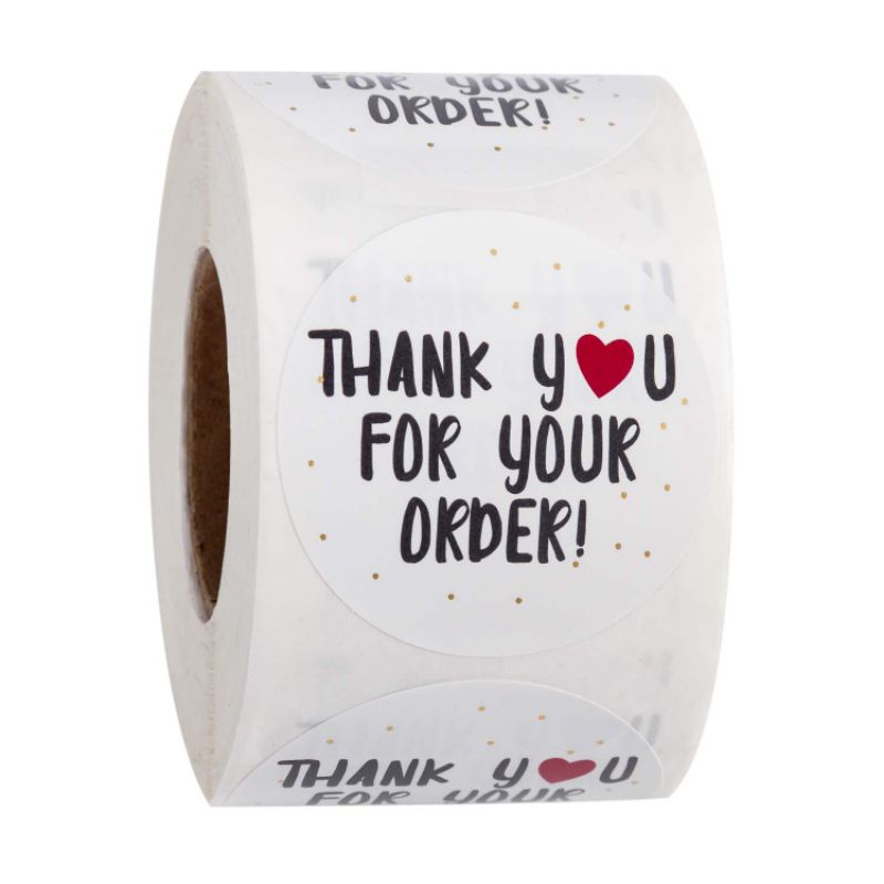 

1 roll (500 pcs) Stiker Label packing Thank You For Your Order I Stiker Packing I Stiker Craft