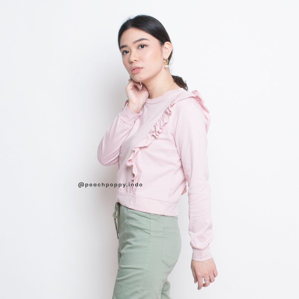 Peach Poppy Ayla Top - Atasan Wanita Kaos Lengan Panjang