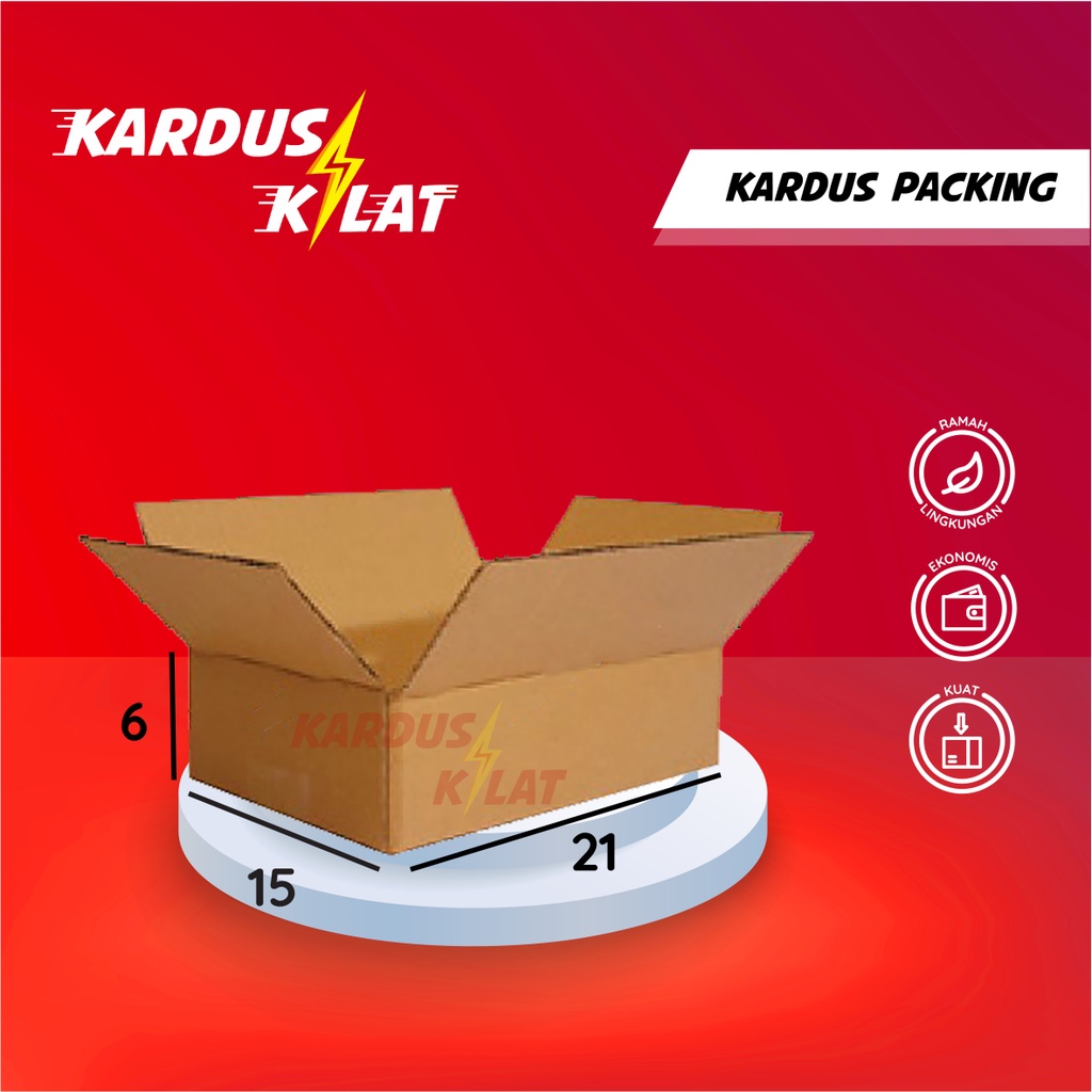 

Kardus Packing 21x15x6 - Karton Box Dus Kotak Kemasan Packaging Kecil Polos Murah Baru