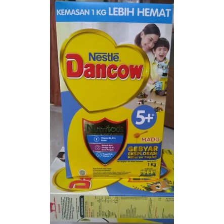 DANCOW 5+ RASA MADU 1KG KEMASAN GRATIS BUKU CERITA
