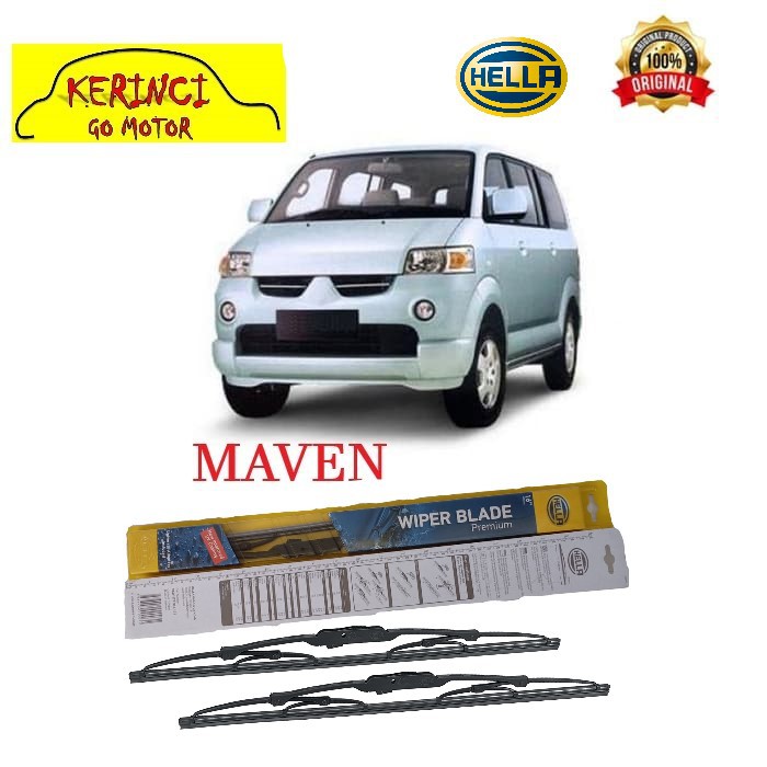 WIPER MITSUBISHI MAVEN HELLA PREMIUM 18&quot; &amp; 18&quot; SEPASANG WIPER MAVEN