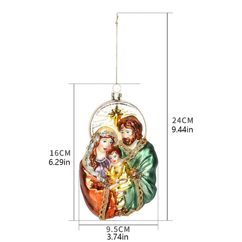 Ornamen Liontin Desain Keluarga Yesus Untuk Dekorasi Pohon Natal