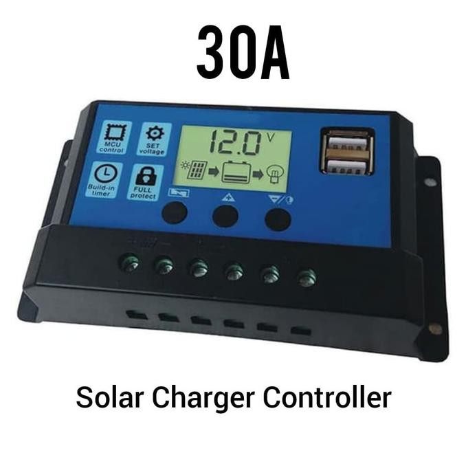 Solar Panel Charger Controller Panel Surya 30A 12V 24V