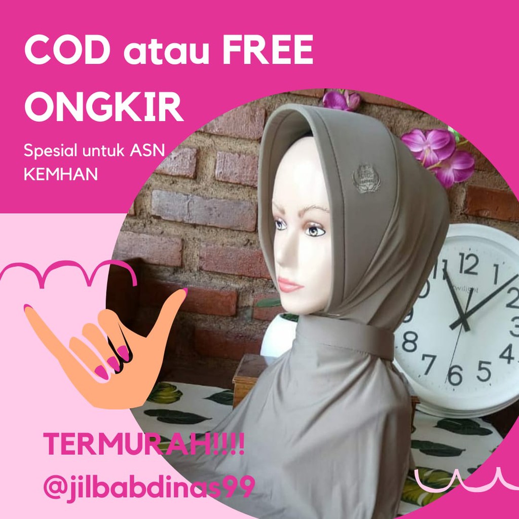 JILBAB PNS KEMHAN COKLAT MUDA