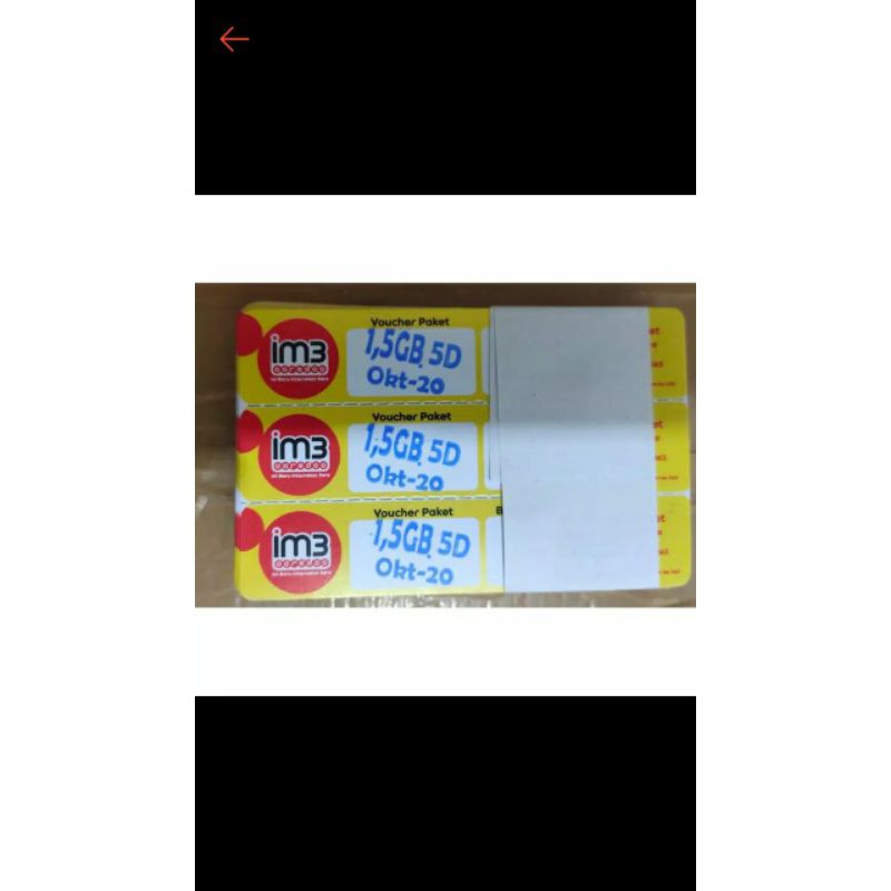 Voucher Indosat 2,5gb 5hari