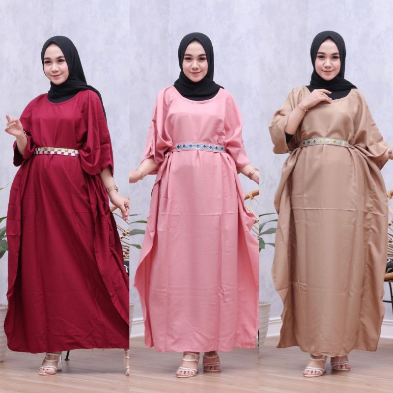 Gamis Kaftan Polos Premium