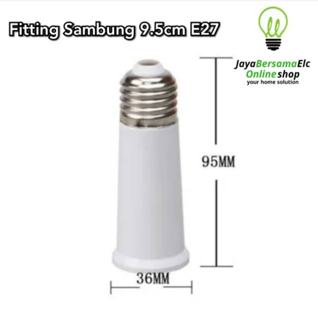 Fitting lampu sambung 9.5cm / Sambungan Pemanjang Extension Downlight 95mm