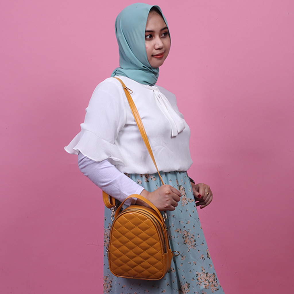 TAS WANITA MODIS SLINGBAG CEWEK KOREA 3 STYLE PEMAKAIAN SLINGBAG &amp; TAS PUNGGUNG ER01 BAHAN SINTETIS