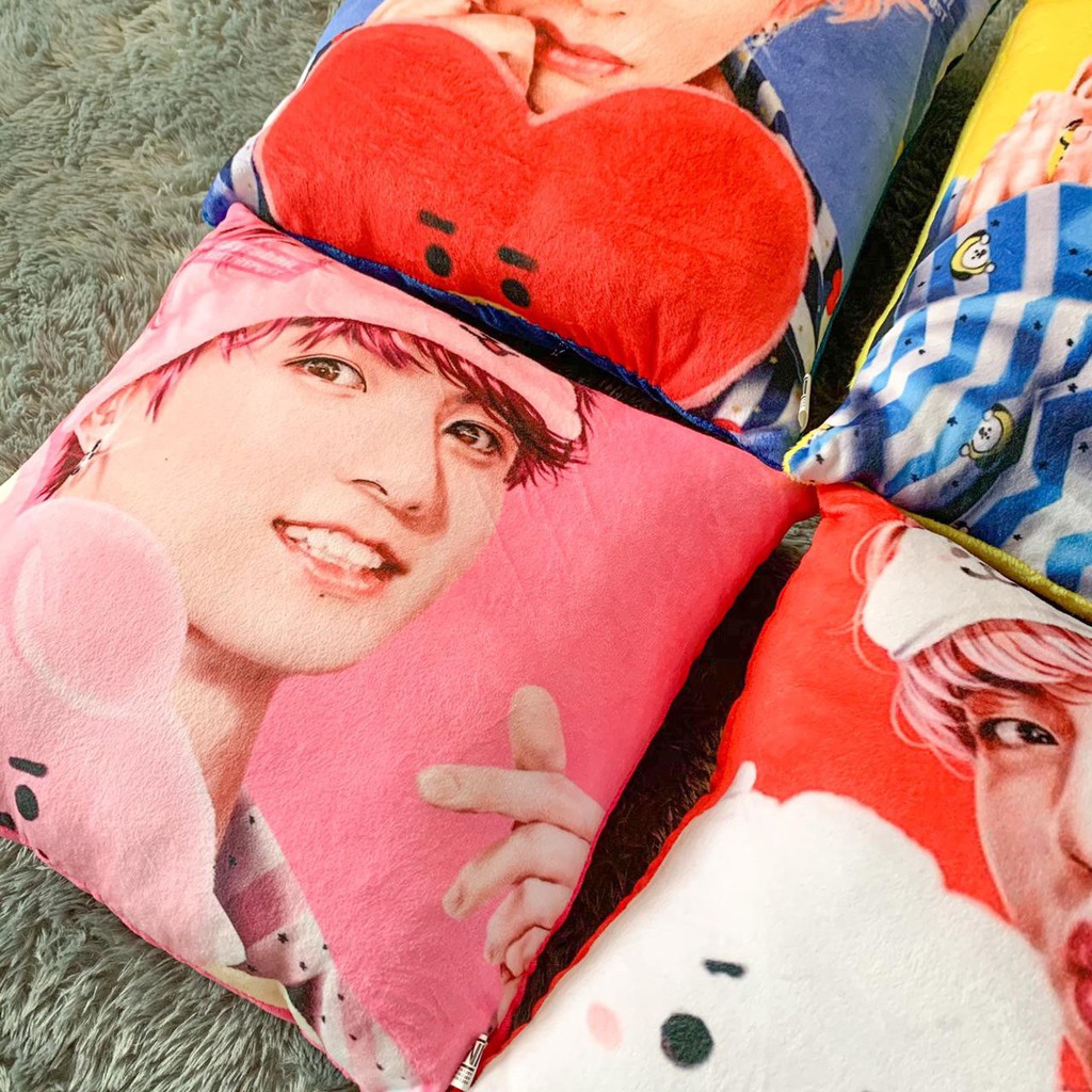 BANTAL GAMBAR BTS BAHAN EMPUK BANTAL KEPALA BANGTANBOY UNIK IMPORT TERMURAH READY GROSIR DAN COD