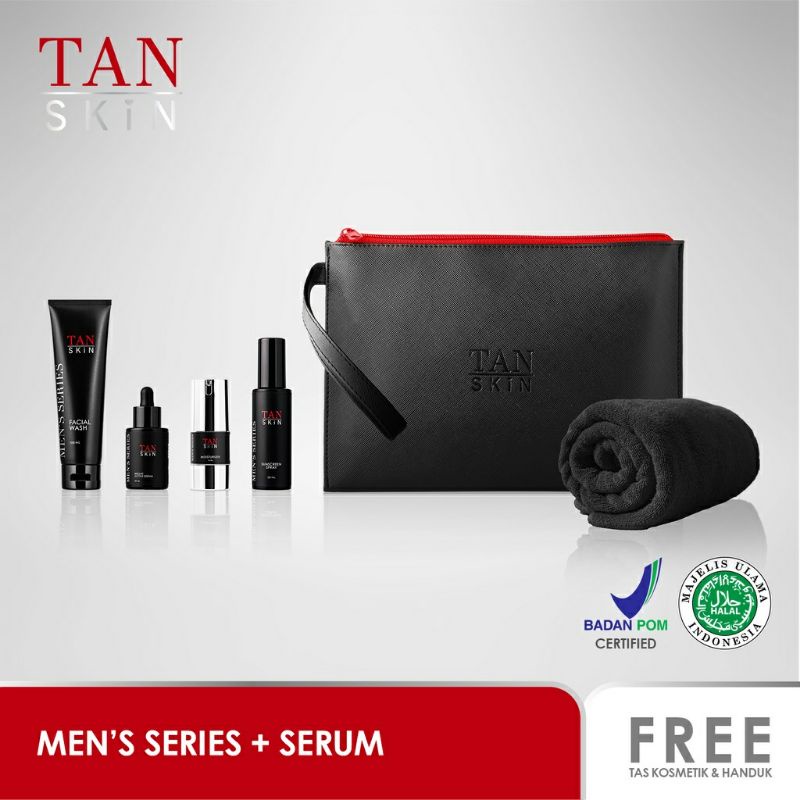 TAN SKIN MENS SERIES(PAKET PERAWATAN WAJAH)FREE TAS KOSMETIK AJA